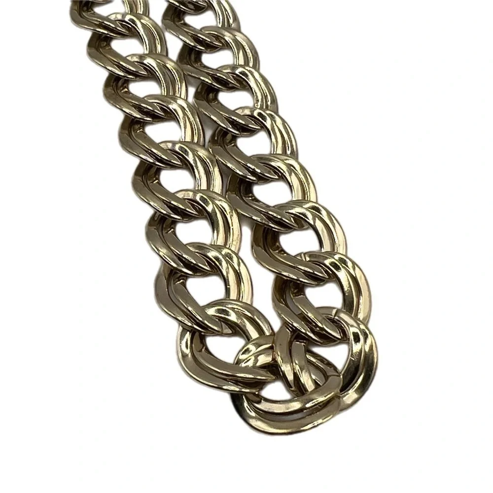 Primavera | Vintage Double Link Gold Tone Chain Necklace